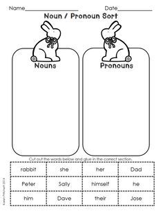 Common Proper Nouns Cut and Paste Worksheets