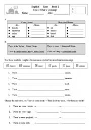 Count and Non Count Nouns Worksheets