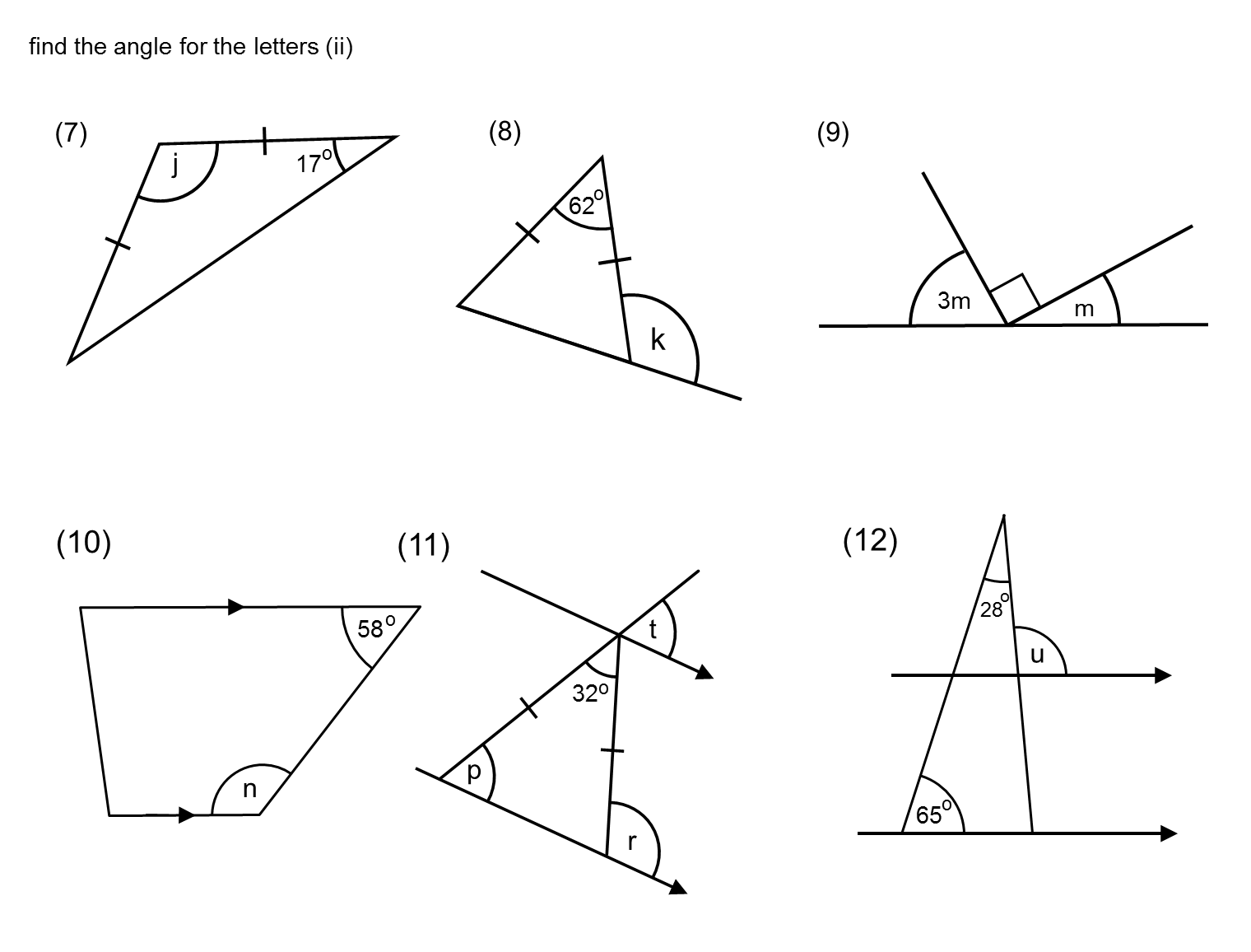 Math Missing Angles Problems