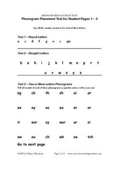 Phonics Assessment for Second Grade