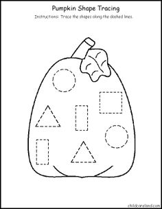 Pumpkin Tracing Worksheet