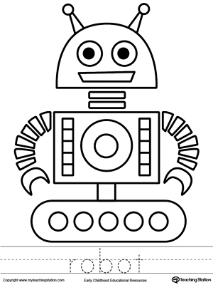 Robot Coloring Page