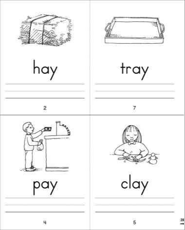 Ay Word Family Printable Book