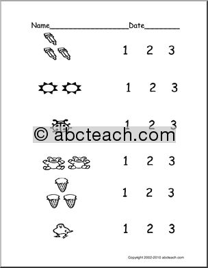 Counting 1-3 Worksheets