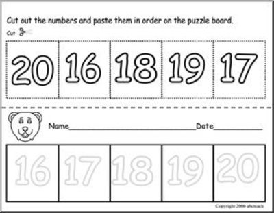 Cut and Paste Number Order