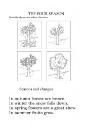 Four Seasons Tree Worksheet