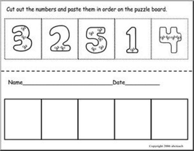 Free Preschool Cut and Paste Worksheets