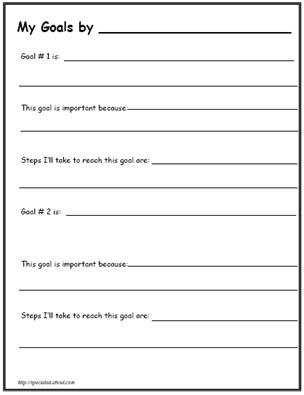 Goal Setting Worksheet Template