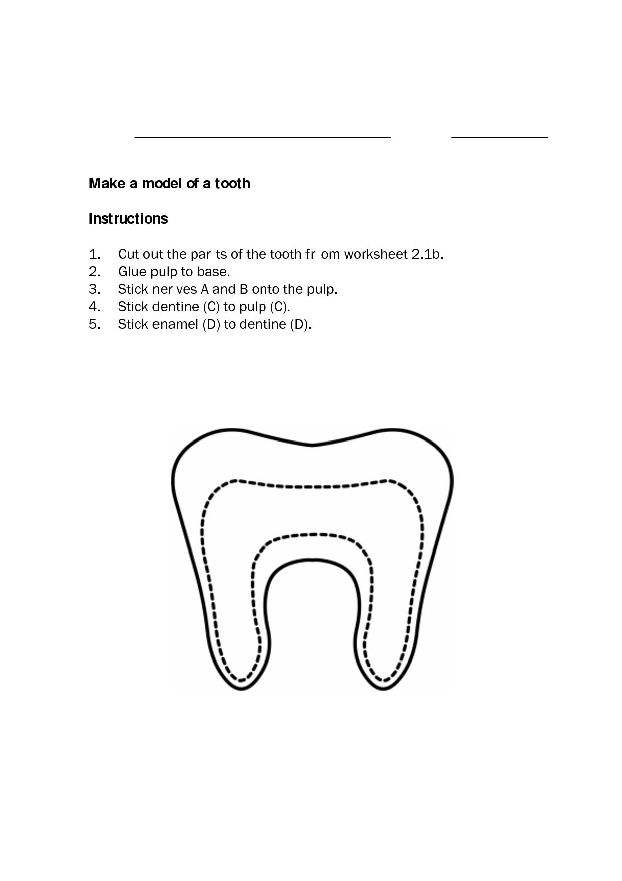 Kids Brushing Teeth Worksheet