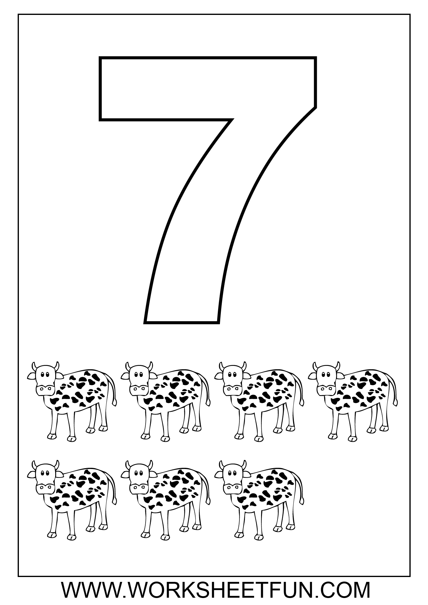 Number 7 Coloring Page