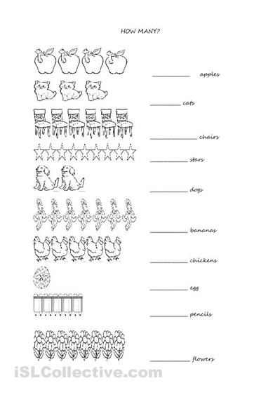 Numbers 1-10 Worksheets