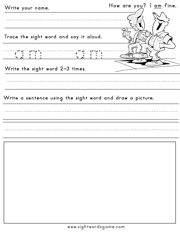 Word Sight Worksheetsprintable