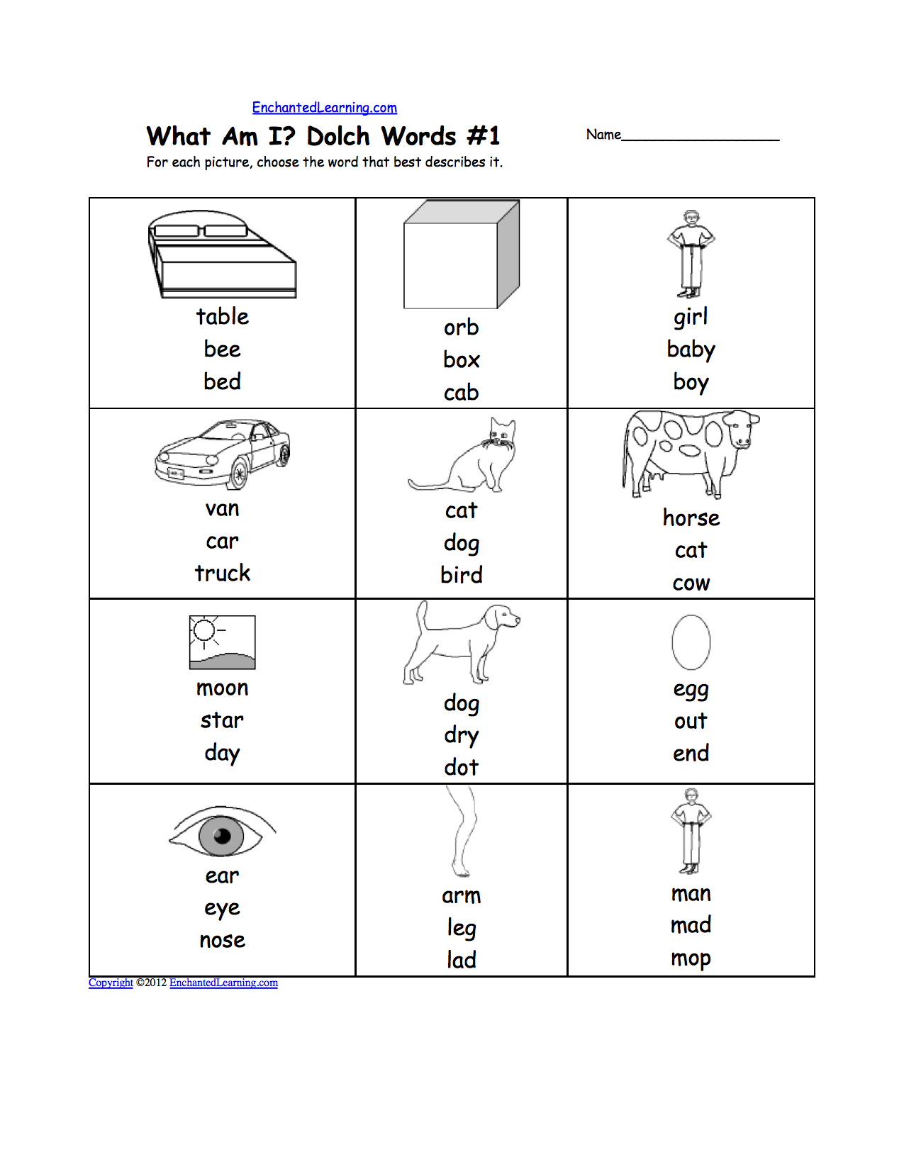 Words Worksheets