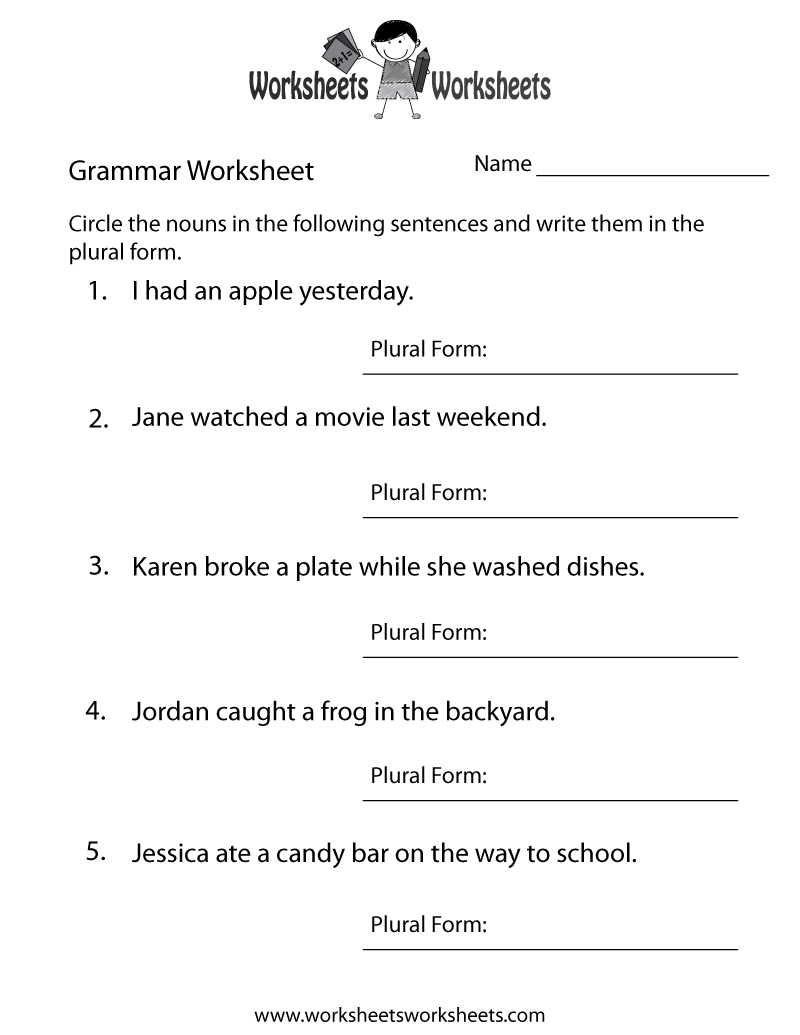 9 Free Printable English Worksheets Worksheeto