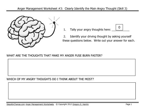 Anger Management Worksheets