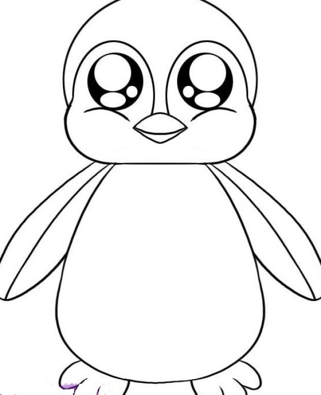 Cartoon Penguin Coloring Pages