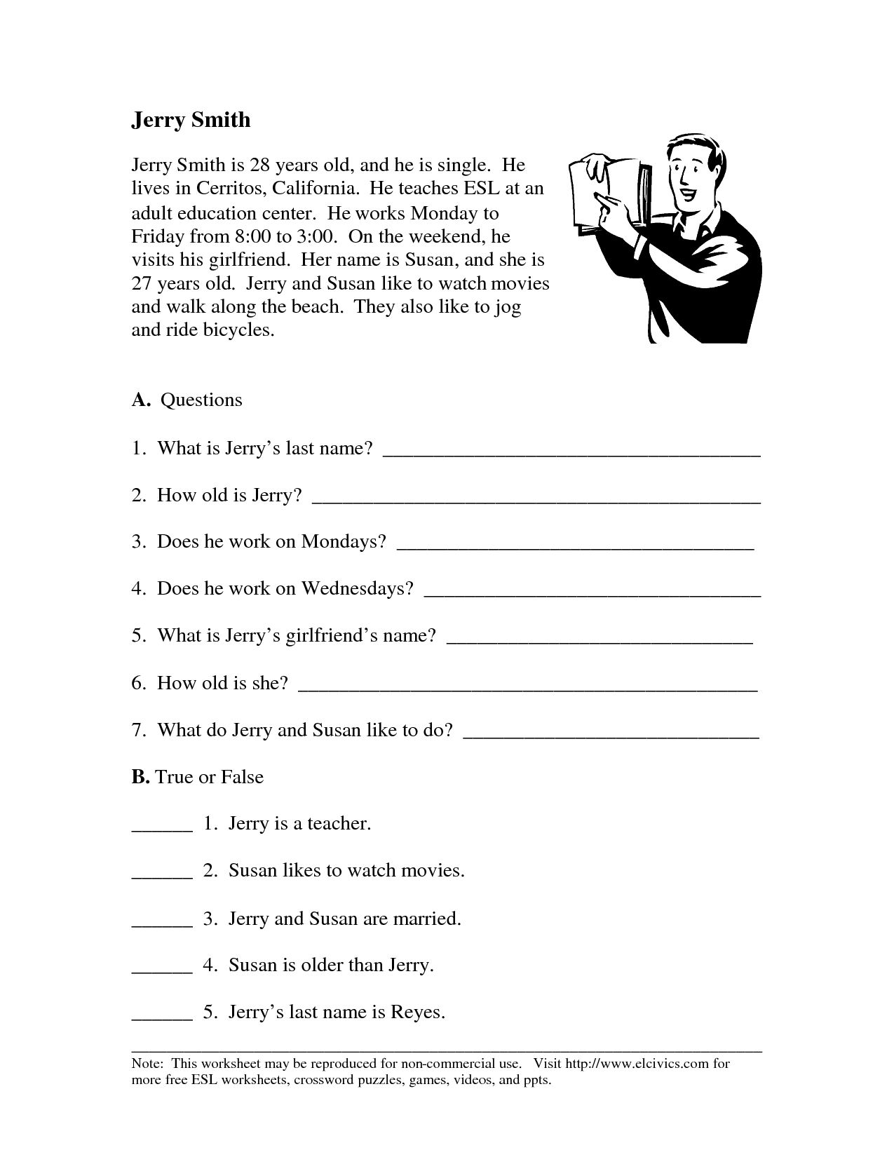 Free Printable Adult Worksheets
