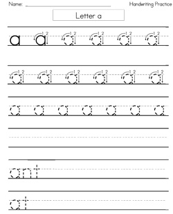 Free Letter Handwriting Practice Worksheets