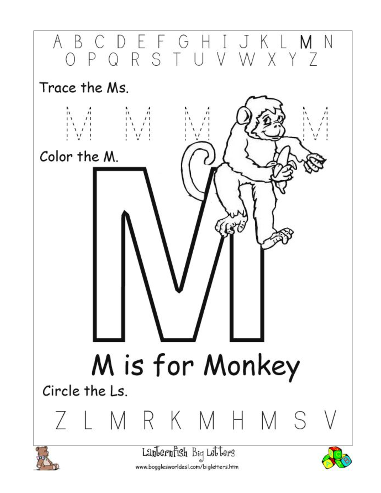 14 Finding The Letter M Worksheet Worksheeto