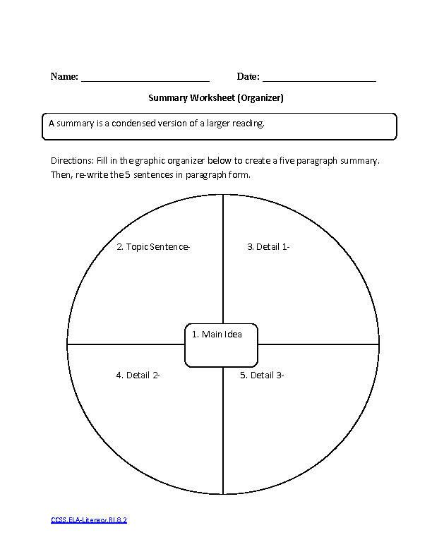 Informational Graphic Organizer Grade 4