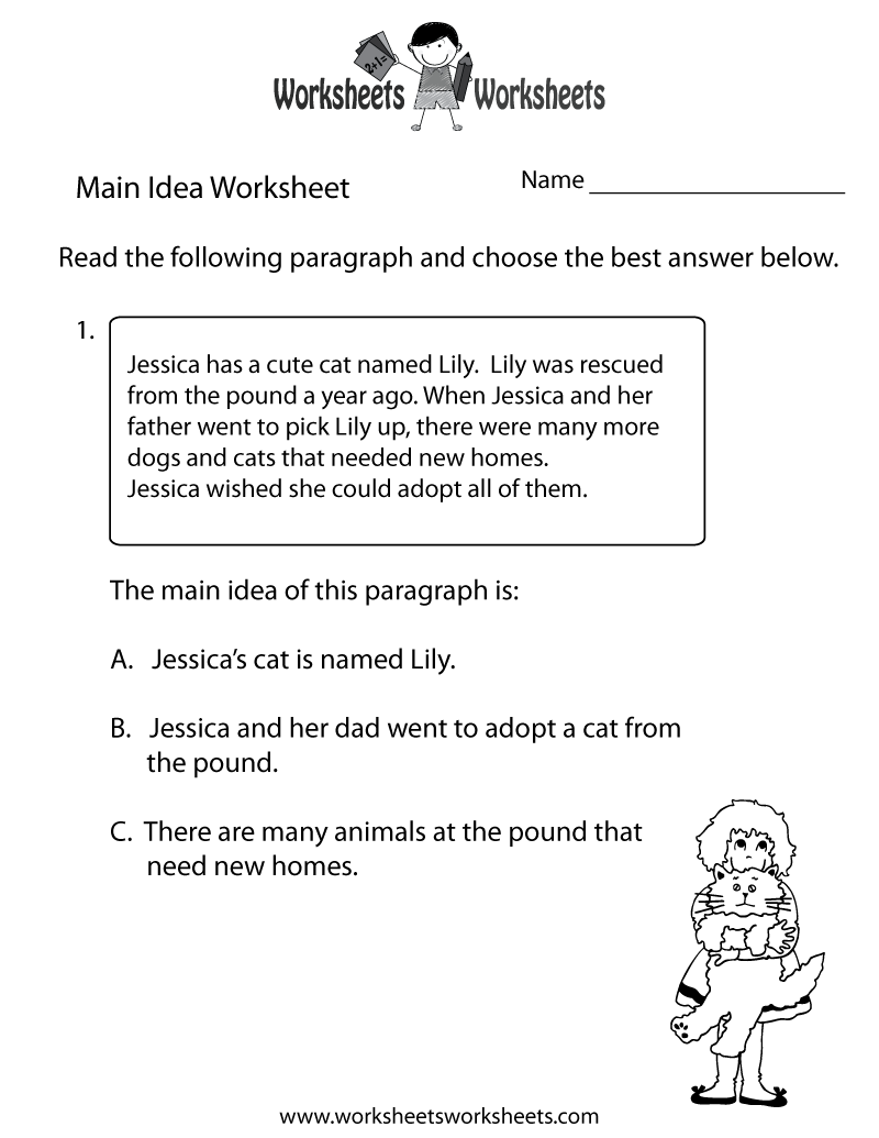 11 Main Idea Worksheets Worksheeto