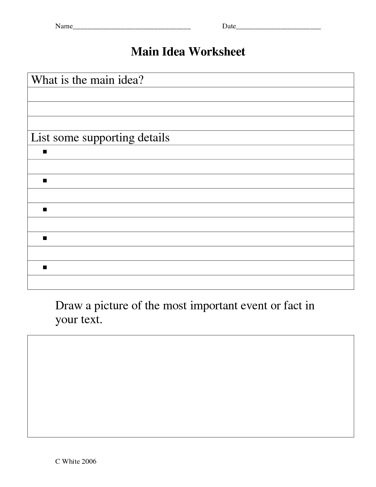 11 Main Idea Worksheets /