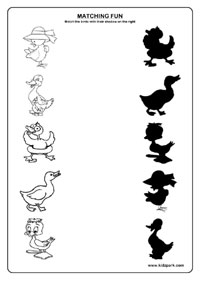 Preschool Shadow Worksheets