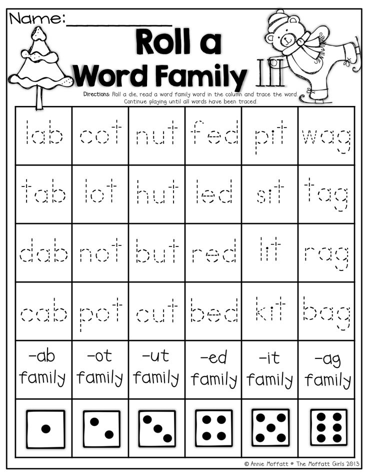 Read Trace and Roll Word Families