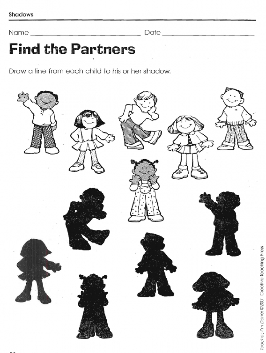 Shadow Matching Worksheets