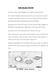 Solar System Comprehension Worksheets