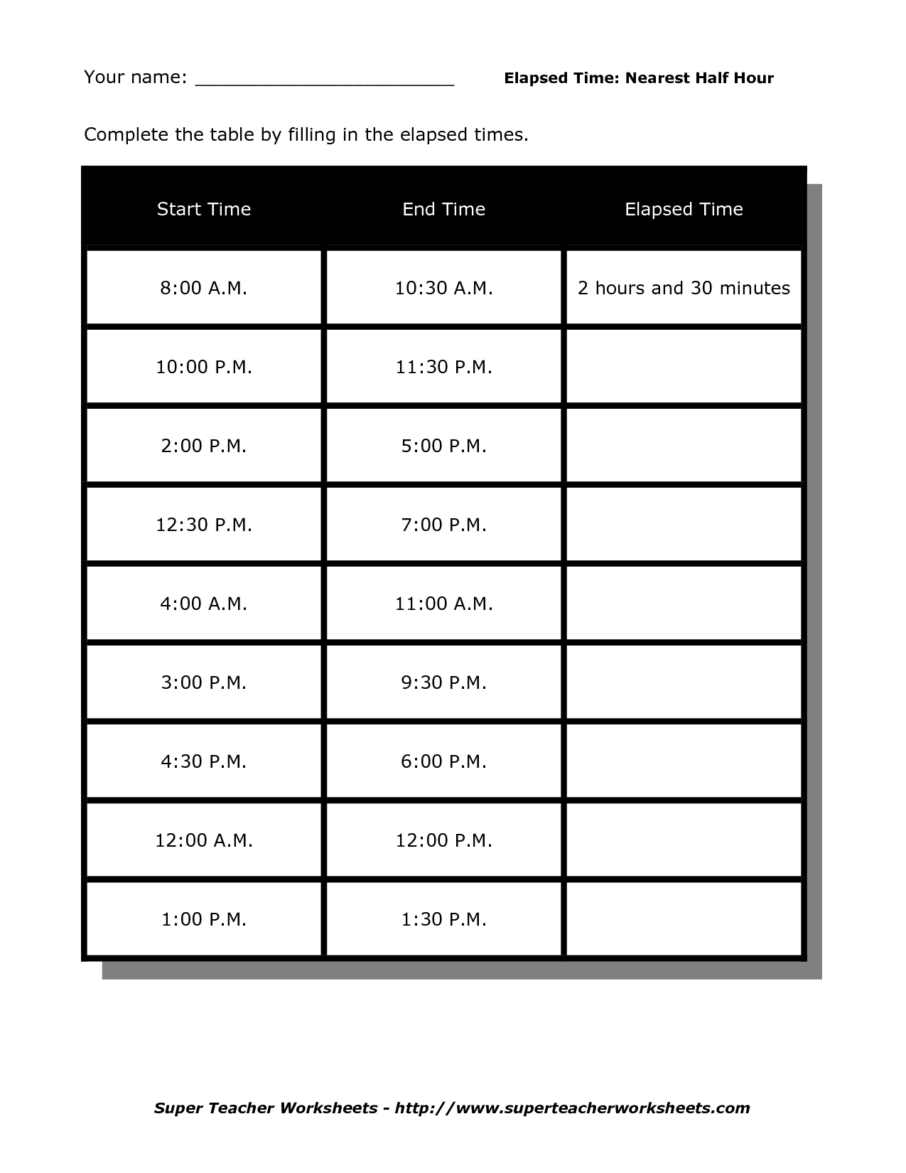 6th Grade Printable Worksheets