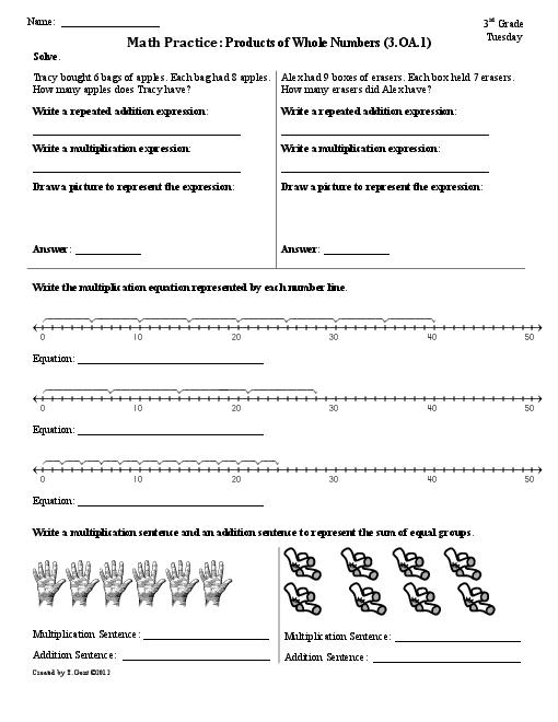 Common Core 3rd Grade Math Worksheets