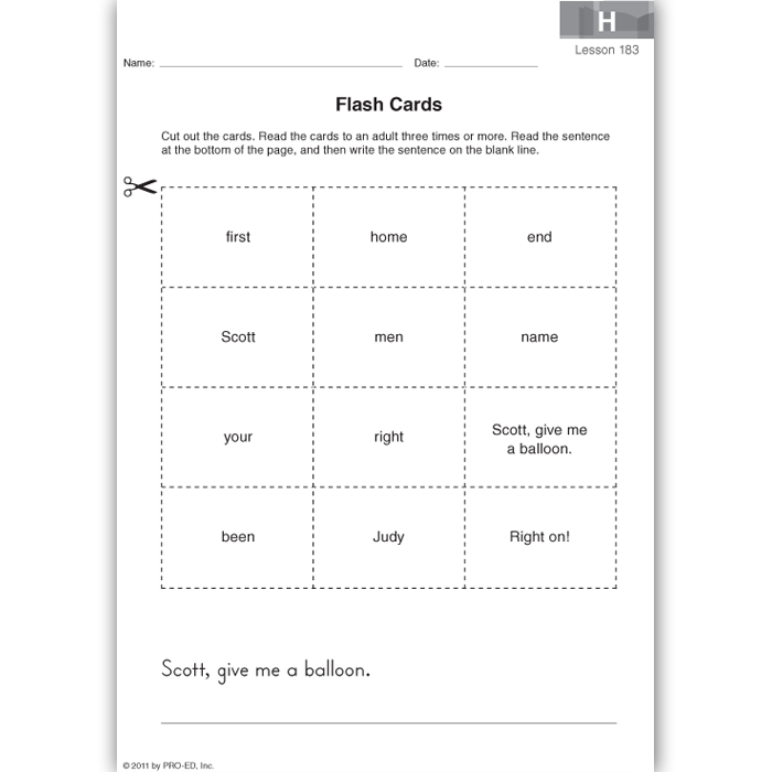 Edmark Reading Program Level 2 Word List