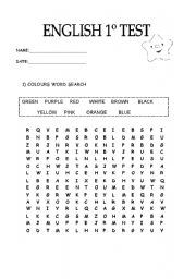 English Primary 1 Worksheet