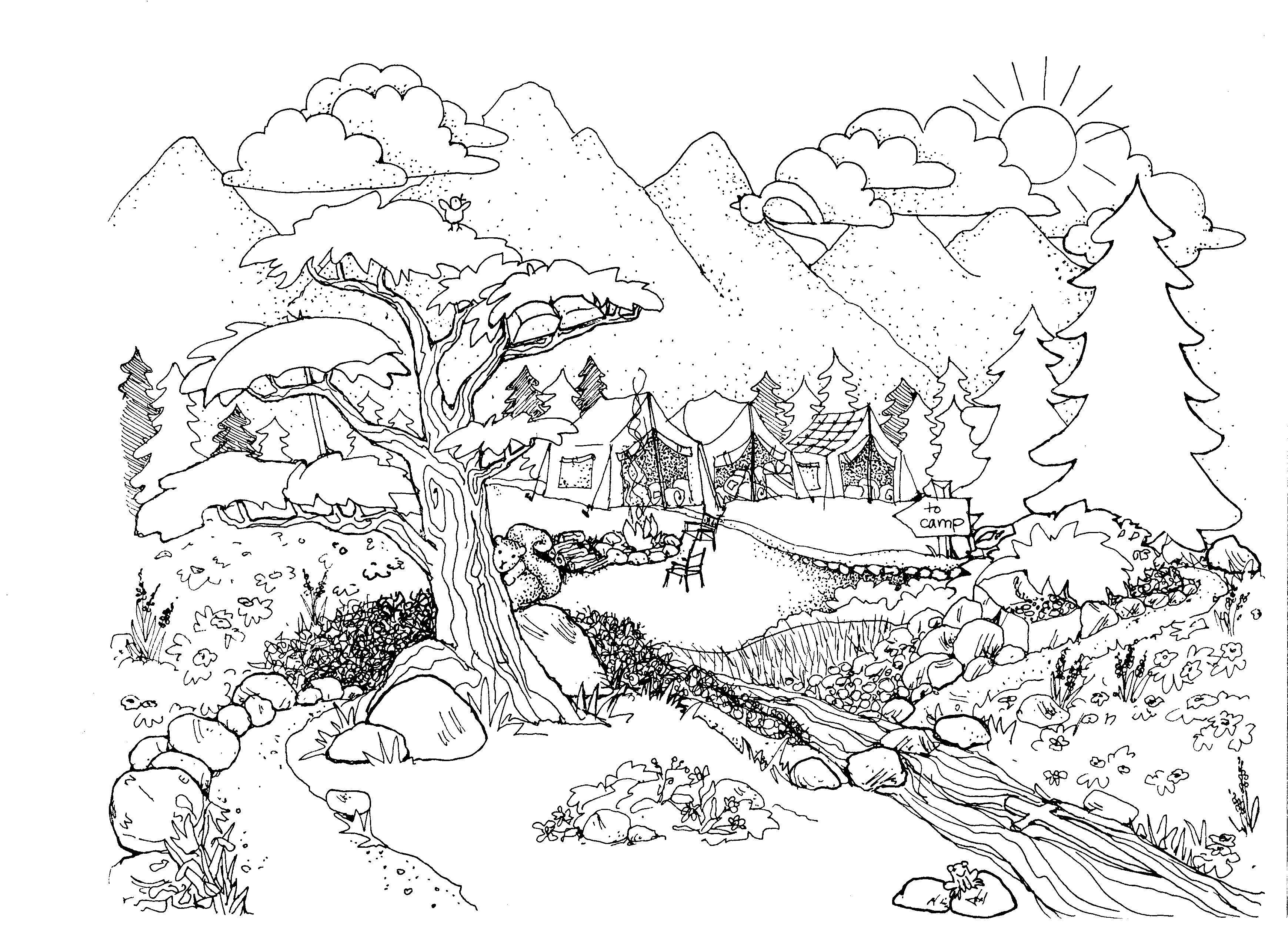 Hidden Nature Coloring Pages