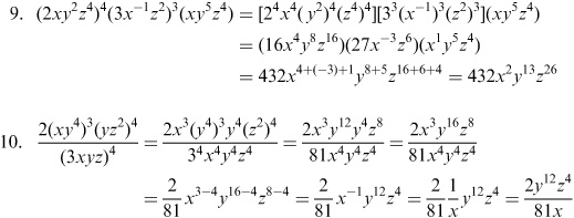 Multiplying and Dividing Negative Exponents