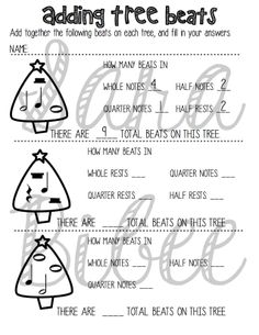 Music Christmas Activity Worksheets