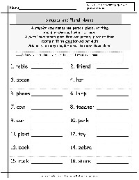 Plural Noun Worksheet B39