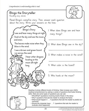 2nd Grade Reading Comprehension Worksheets