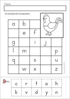 Alphabet Missing Letter Worksheet Cut and Paste