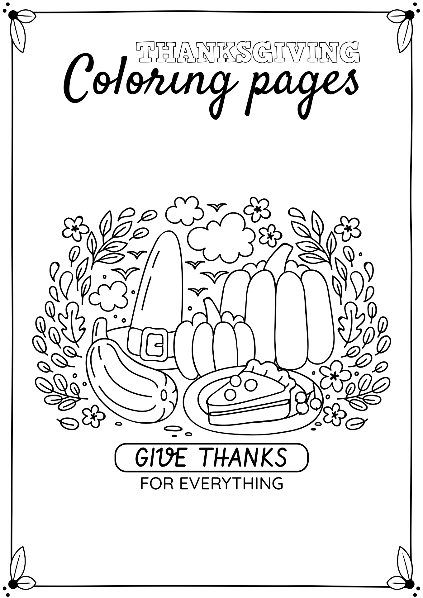 Free Printable Thanksgiving Coloring Pages