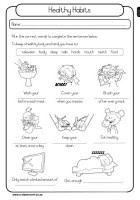 Healthy Habits Worksheets