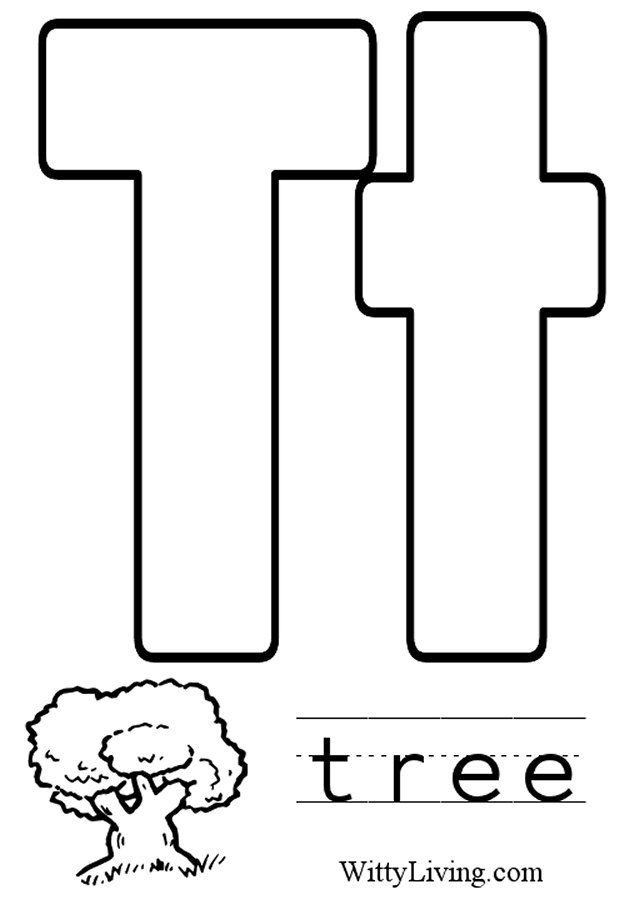 Letter T Coloring Pages