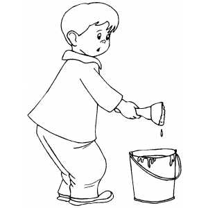 Little Boy Coloring Pages Free