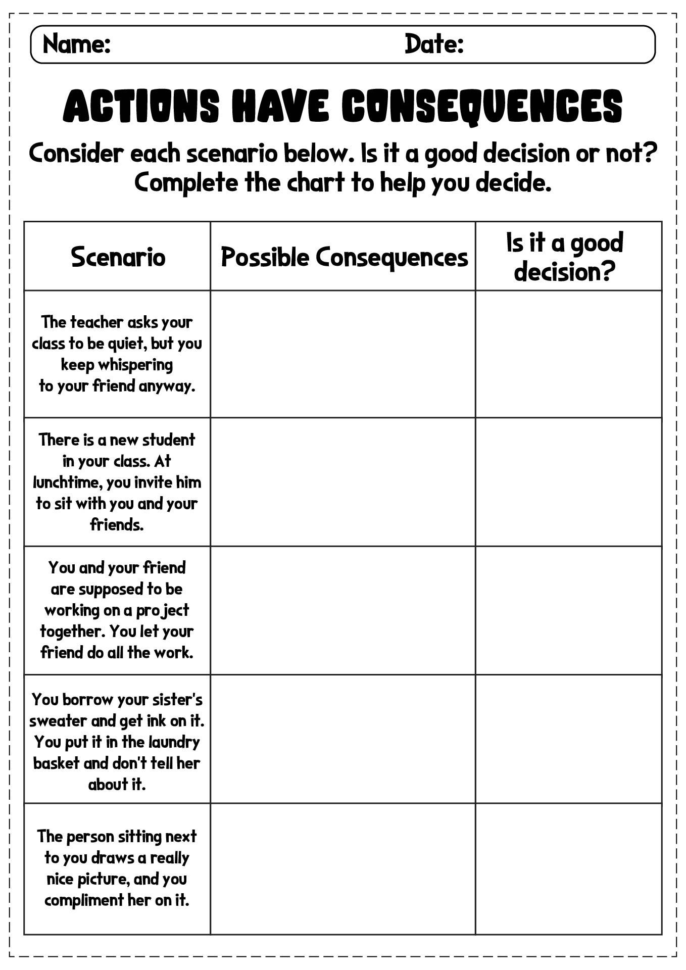 Printable Social Skills Worksheets Adults