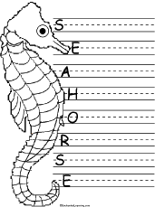 Seahorse Acrostic Poem