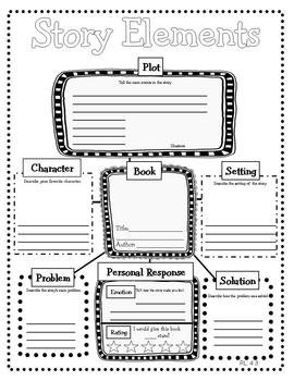 4th Grade Story Elements Graphic Organizer