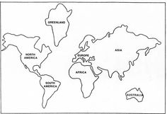 7 Continents Cut Outs Templates