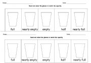 Capacity Kindergarten Worksheets