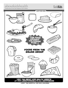 Grain Food Group Coloring